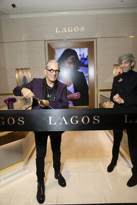 LAGOS Founder and Creative Director Steven Lagos opens the new LAGOS boutique with Bloomingdale's 59th Street Vice President/General Manager Stephen D'Urso