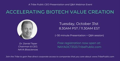 Free Registration Is Now Open For Tribe Public’s CEO and Q&A Presentation Webinar Event 