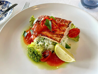 Mahi Mahi Diablo with cilantro rice and guajillo chilies will be served in the Dining Room on Caribbean cruises, along with a range of other new dishes showcasing island staples and favorites.