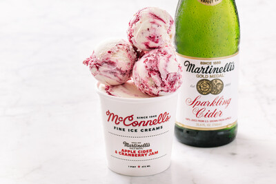 Martinelli’s Apple Cider & Cranberry Jam Ice Cream will be available for a limited time beginning November 1st (Photo credit: Tana Gandhi)