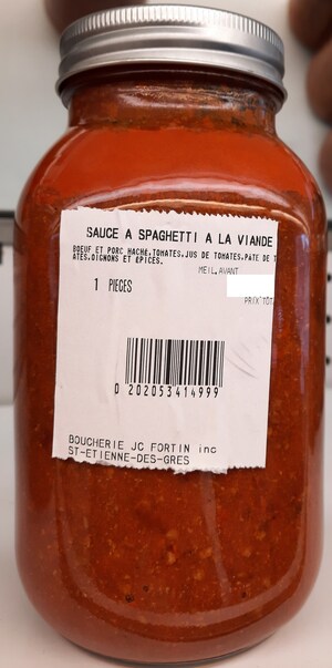 Absence d'informations nécessaires à la consommation sécuritaire de sauces à spaghetti préparées et vendues par l'entreprise Boucherie J.C. Fortin inc., et présence non déclarée de certains allergènes dans l'un de ces produits