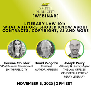 Smith Publicity to Host Upcoming Webinar Covering Literary Law