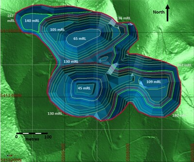Figure 3. Plan View of Great Pyramid Project conceptual pit shell used to constrain the Mineral Resource. (CNW Group/TinOne Resources Corp.)