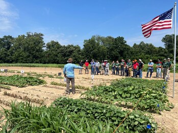 Students were tested on identifying an unknown herbicide based on visual symptoms when the herbicide was applied to crops and weeds