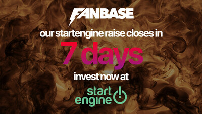 Seven Days Left To Invest in Fanbase on Startengine.