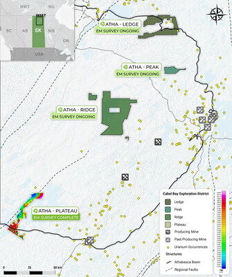 Figure 2: Initial Survey Results Over Plateau Project (CNW Group/ATHA Energy Corp.)
