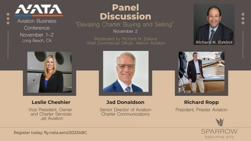 SPARROW Executive Jets Organizes Expert Panel on 'Elevating Charter Buying and Selling' for NATA Aviation Business Conference - Vimarsana News