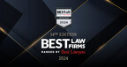 FOURTEENTH EDITION OF BEST LAW FIRMS® ANNOUNCED FOR 2024
