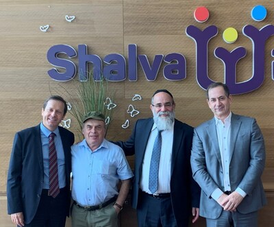 Isaac Herzog, then Chairman of the Jewish Agency for Israel, Trustee of the Genesis Prize Foundation Natan Sharansky, Founder of Shalva Rabbi Kalman Samuels, and Founder and CEO of Genesis Prize Foundation Stan Polovets at the Shalva National Center in Jerusalem, Israel in 2019.