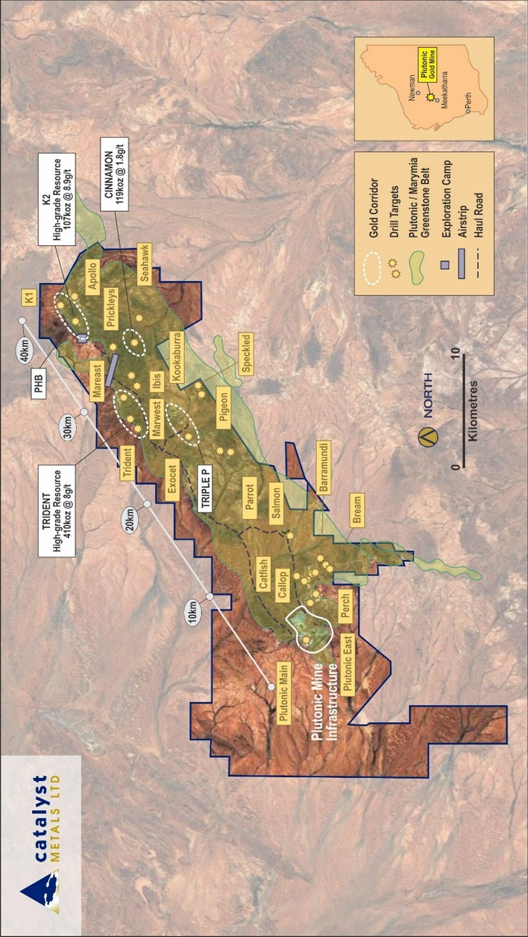 Figure 3: Catalyst’s consolidated Plutonic Gold Belt, showing tenements (CNW Group/Catalyst Metals LTD.) Figure 3: Catalyst’s consolidated Plutonic Gold Belt, showing tenements (CNW Group/Catalyst Metals LTD.)