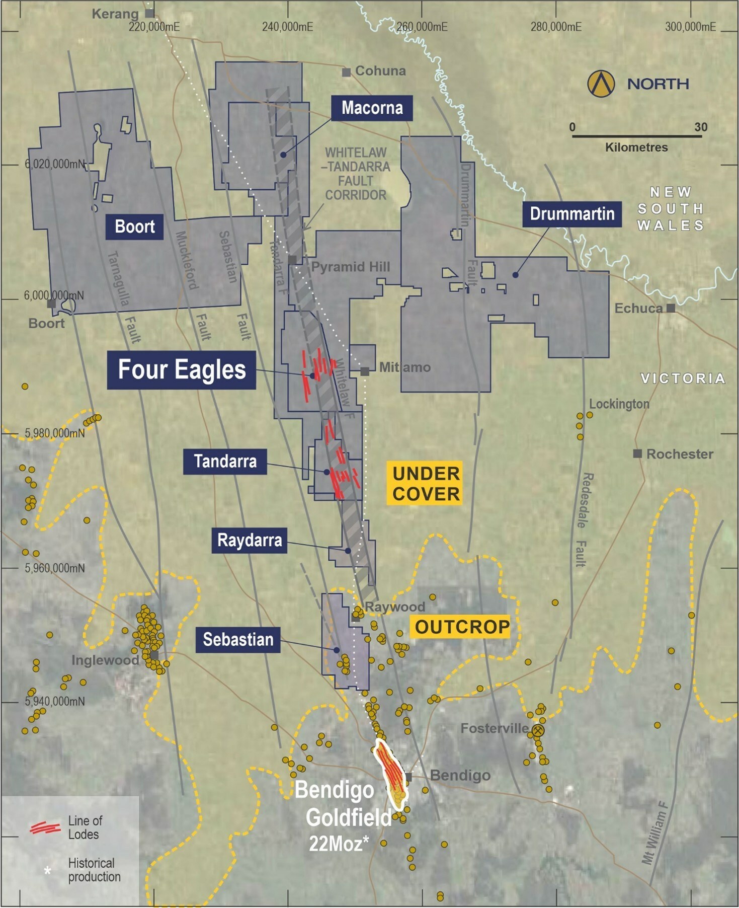 Figure 1: Whitelaw Gold Belt Tenement Holdings showing major Catalyst managed projects (CNW Group/Catalyst Metals LTD.) Figure 1: Whitelaw Gold Belt Tenement Holdings showing major Catalyst managed projects (CNW Group/Catalyst Metals LTD.)