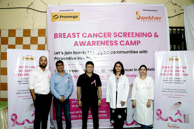 Team Promega with the medical staff at one of the Promega Cancer Screening camps at Delhi