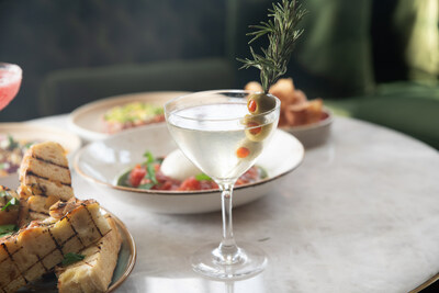 Patrons will delight in a variety of creative and classic cocktails with a Mediterranean twist, including the Olive & Herb Martini.