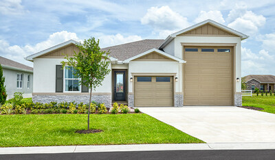 Richmond American’s Copper plan with an attached RV garage is one of eight floor plans that will be offered at Seasons at Bella Vista in Dundee, Florida.