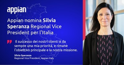 Appian nomina Silvia Speranza Regional Vice President per l'Italia.