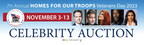 Homes For Our Troops 7th Annual Veterans Day Celebrity Auction with Jake Tapper, George Clooney, Wynonna Judd, Don Cheadle, and Mindy Kaling to raise funds for severely injured post-9/11 Veterans