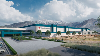 Rendering of early plans for Texas Instruments’ second 300-millimeter semiconductor wafer fab in Lehi, Utah, LFAB2.