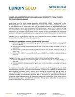 LUNDIN GOLD REPORTS FURTHER HIGH-GRADE INTERCEPTS FROM ITS 2023 EXPLORATION PROGRAMS (CNW Group/Lundin Gold Inc.)