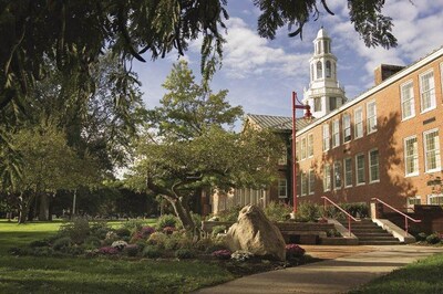 A view on campus at SUNY Brockport college in Brockport, N.Y.