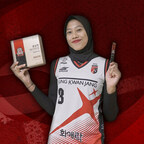 Megawati Pertiwi, pemain voli asal Indonesia, memiliki banyak energi dan semangat ketika menjalani latihan rutin berkat rutin mengonsumsi ginseng merah
