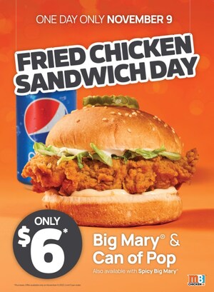 Mary Brown's Chicken rings in National Fried Chicken Sandwich Day with a delicious deal on Canada's Best Chicken Sandwich