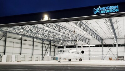 Modern Aviation hangar at one of its 16 US locations.