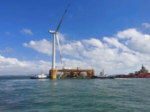 Équipé des turbines extracôtières produites par Shanghai Electric, le premier projet au monde d'énergie éolienne flottante en haute mer intégrée au pacage en mer voit le jour