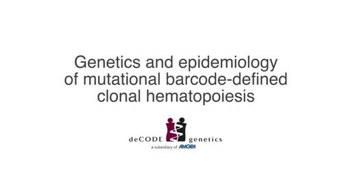 Épidémiologie et génétique de l'hématopoïèse clonale, une affection prémaligne des cellules souches hématopoïétiques