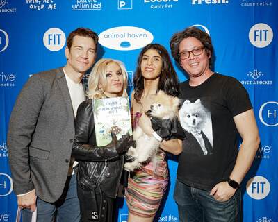 Andy Karl, Orfeh, Lara Eurdolian, James King celebrating Charlie at the Pom Springs Hotel Book Launch