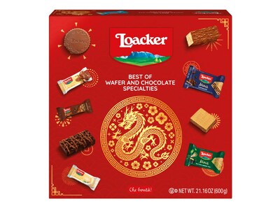 Loacker's Lunar New Year Box offers a collection of 67 individually wrapped specialties.