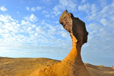 Famous Queen’s head rock formation in Yehliu Geopark