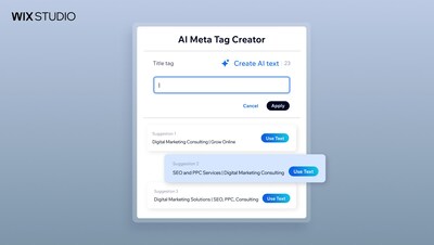 Instantly generate three tailored title tags and meta descriptions based on their page data.