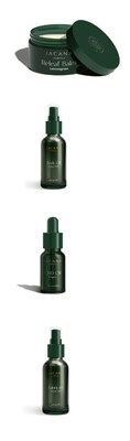 JACANA Products From Top to Bottom: Releaf Balm, Body Oil, CBD Oil, and Lubricant