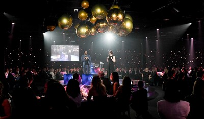 Science communicator Anthony Morgan and space scientist Marianne Mader co-emcee the 2023 RBC Innovators Ball to raise funds for STEM learning on Thursday, November 2 at the Ontario Science Centre. (George Pimentel) (CNW Group/Ontario Science Centre)