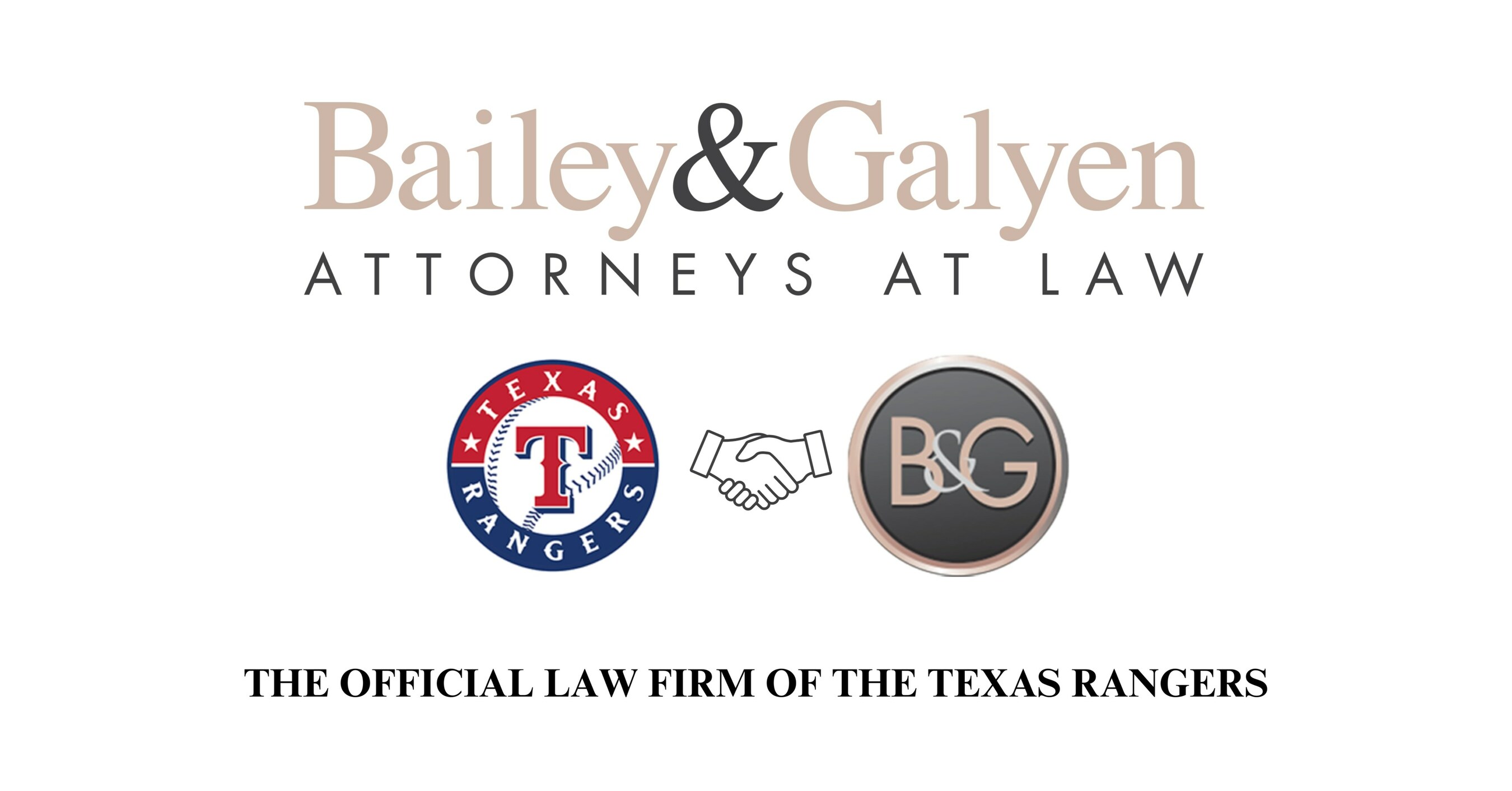 Bailey & Galyen, Official Law Firm of the Texas Rangers, Congratulates