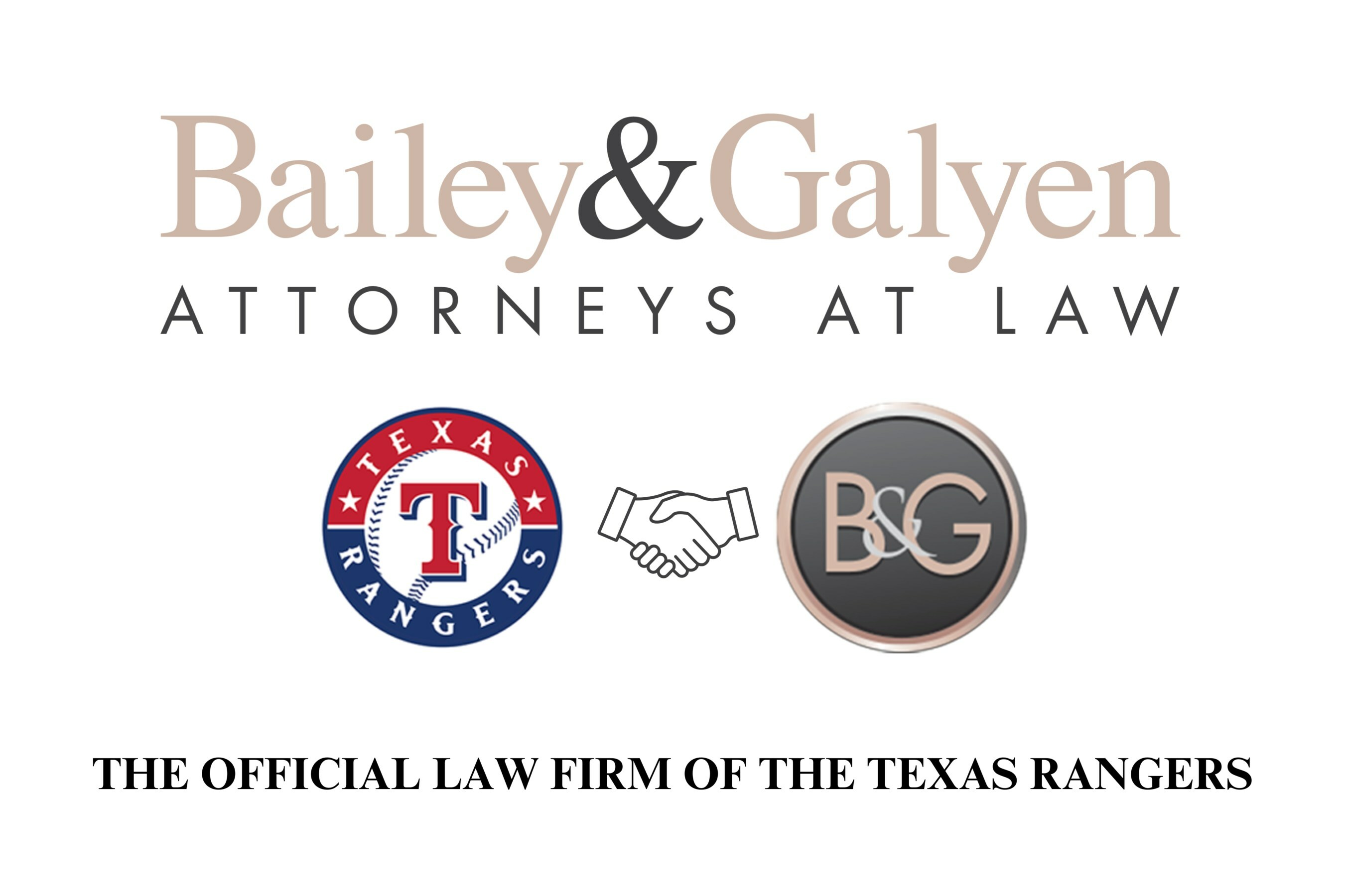 Bailey & Galyen, Official Law Firm of the Texas Rangers, Congratulates