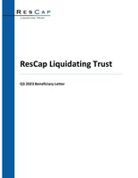 ResCap Liquidating Trust Announces Posting of Q3 2023 Financial Statements