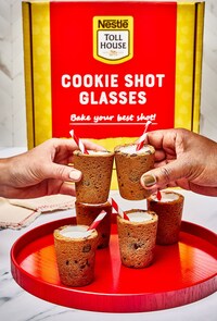 Serve your holiday cheer in a cookie shot glass. Here's how to get