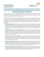 Keyera Announces 2023 Third Quarter Results, Increases Marketing Segment Guidance (CNW Group/Keyera Corp.)