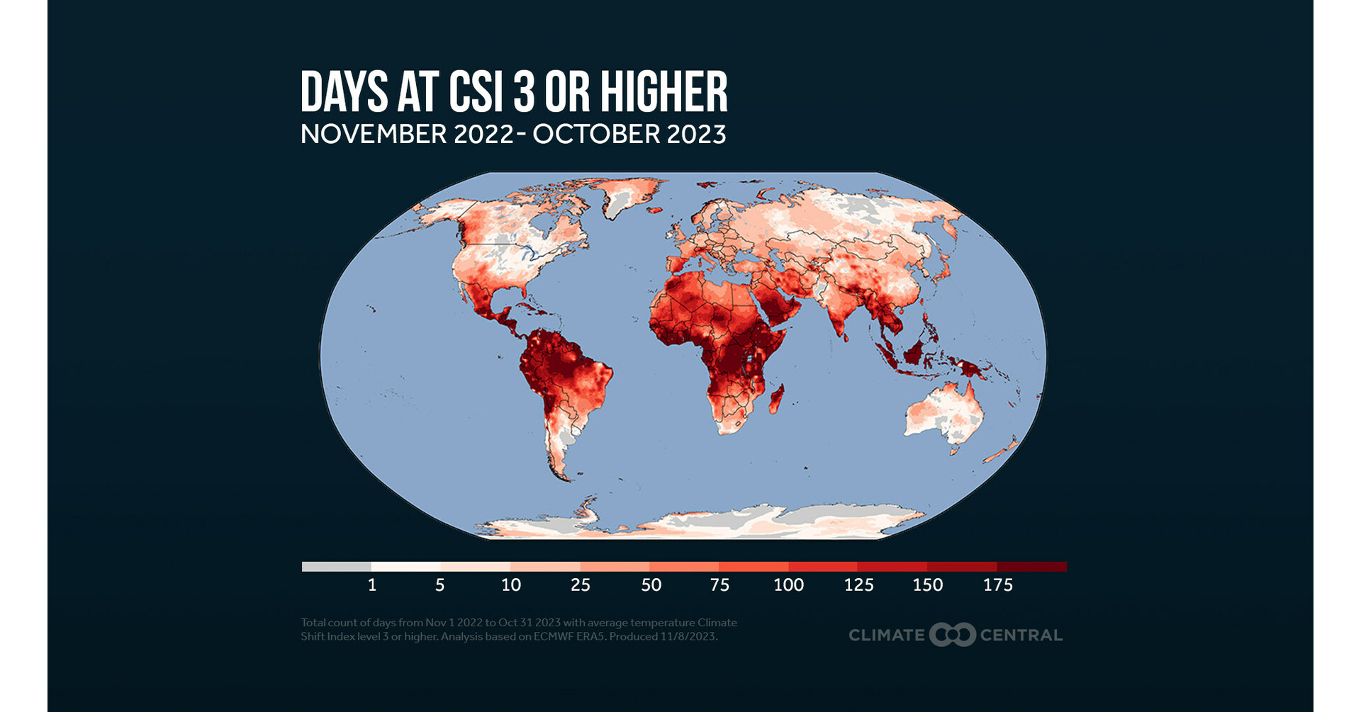 October 2023 capped the hottest 12-month span in recorded history