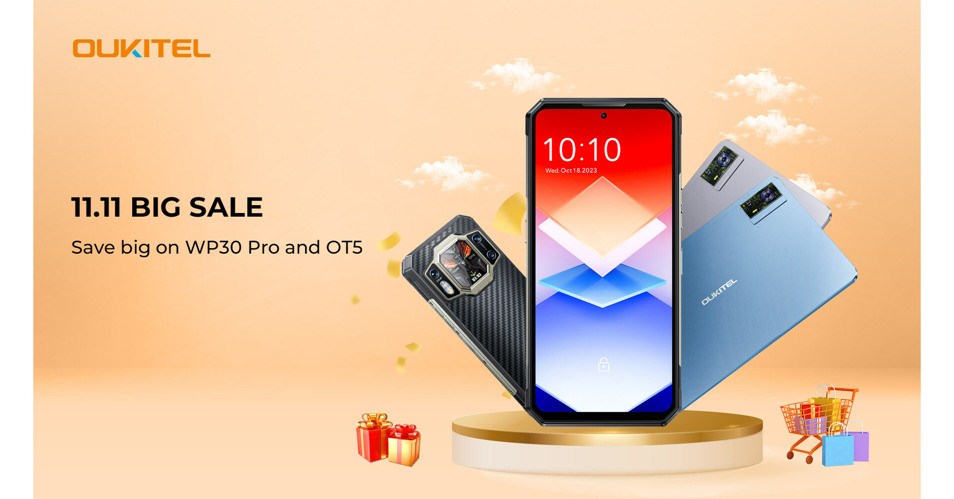 OUKITEL lanza su innovador teléfono reforzado WP30 Pro y la elegante  tableta OT5 en el Evento de Compras del Doble 11