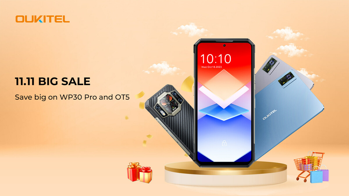 OUKITEL launches Innovative WP30 Pro Rugged Phone and Sleek OT5 Tablet on  Double 11 Shopping Hype