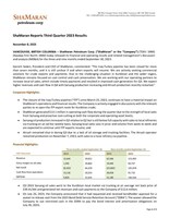 ShaMaran Reports Third Quarter 2023 Results (CNW Group/ShaMaran Petroleum Corp.)