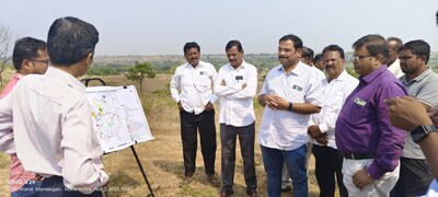 Sun Pharma's CSR team with WOTR personnel on a visit to the project villages