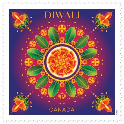 Un timbre pour souligner l'arrive de Diwali (Groupe CNW/Postes Canada)