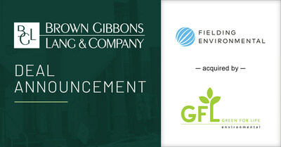 BGL Announces the Sale of Fielding Environmental to GFL Environmental Inc.