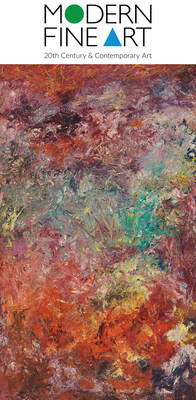 Jon Schueler In the Wild Garden, 1957 o/c 57-28 Front: "Schueler '57" LRF. Back: (RVP) oil on canvas 68 x 40 in 