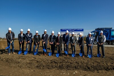 Republic Services, Blue Polymers and local and state leaders broke ground Thursday, Nov, 9, on an innovative plastics recycling complex in Indianapolis.