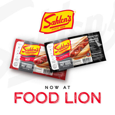 Food Lion customers can now purchase 16 ounce packages of Sahlen’s® Tender Casing Pork & Beef Smokehouse Hot Dogs as well as 13.7 ounce packs of Sahlen’s® Tender Casing All Beef Smokehouse Hot Dogs.