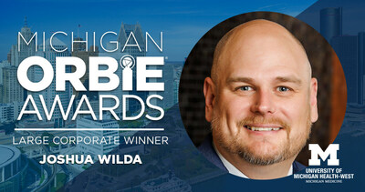 Large Corporate ORBIE Winner, Joshua Wilda of University of Michigan Health - West